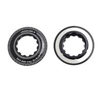 Lot de 2 anneaux de verrouillage centraux de vélo en alliage d'aluminium pour frein à disque - Compatible avec moyeu de verrouillage central d'essieu traversant de 9/12/15 mm, montage interne, noir