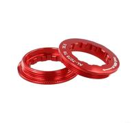 Lot de 2 anneaux de verrouillage de cassette de vélo en alliage d'aluminium 7075, anodisé CNC, antidérapant, pour cassettes 11T (rouge)