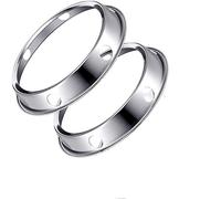 Lot de 2 anneaux de wok en acier inoxydable - Fond rond métallique - Taille universelle - Pour tous les woks - 2,9 cm et 2,9 cm