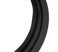 Lot de 2 anneaux d'enceinte en caoutchouc de 15,2 cm | Matériau anti-âge, dureté modérée, empêche les fissures, utilisation durable, finition de couleur noire (30,5 cm)