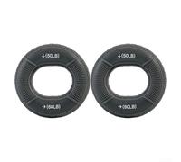 Lot de 2 anneaux d'entraînement pour renforcer les mains - En silicone pour la flexibilité des doigts et le soulagement du stress - Gris