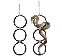 Lot de 2 anneaux d'escalade en métal pour lézard - Chaîne d'enrichissement pour serpents - Accessoire d'escalade - Balle python - Maïs - Petit animal