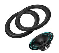 Lot de 2 anneaux en caoutchouc perforé pour haut-parleur - Diamètre extérieur de 196 mm - Pièces de rechange en mousse pour réparation de haut-parleurs ou bricolage (20,3 cm)
