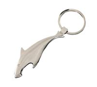 Lot de 2 anneaux en forme de poisson, décapsuleur, décapsuleur, porte-clés fantaisie en forme d'animal marin, porte-clés pour homme et femme en alliage