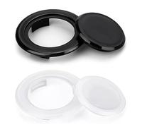 Lot de 2 anneaux et capuchons de 5,1 cm en plastique épais pour parasol de table en verre, extérieur, jardin, magasin, terrasse, cour