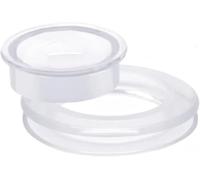 Lot de 2 anneaux et capuchons en silicone transparent pour parasol de terrasse, cour, 2,5 cm de diamètre, trou de parasol de 5,1 cm