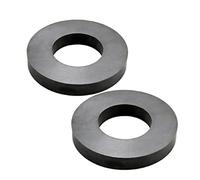 Lot de 2 anneaux magnétiques en céramique C8 - 80 x ID40 x 10 mm - Grands aimants en céramique C8 - Avec trous