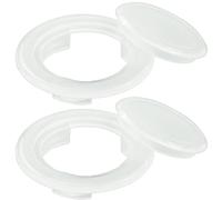 Lot de 2 anneaux pour parasol de table avec capuchon - Anneau pour parasol - En plastique - Anneau perforé - Diamètre intérieur : 42 mm - Trou de parasol pour extérieur et terrasse