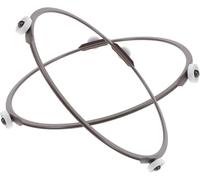 Lot de 2 anneaux ronds pour four à micro-ondes, 17,8 x 17,8 x 1,5 cm, support de rotation à trois roues soutenant efficacement la plaque en verre pour tourner horizontalement pour une utilisation au