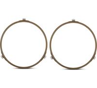 lot de 2 anneaux rotatifs universels de rechange 18 cm pour plateau tournant micro-ondes | Ø roue 12 mm | disque rotatif adapté à AEG, Siemens, Bosch, Severin | support de plateau tournant micro-ondes