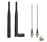 Lot de 2 Antenne 868 MHz Compatible avec Lora, Antenne 868m SMA Mâle 5 dBi, Antennes Omnidirectionnelle avec Câble Adaptateur RF, Antenne sans Fil pour Modules IoT, Passerelles, Réseaux Communication