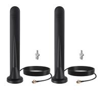 Lot de 2 Antennes 5G LTE avec Base Magnétique 12DBI 3m Câble, Amplificateur Signal Intérieur et Extérieur Omnidirectionnelle Port TS-9/SMA pour 3G/4G/5G/GSM/GPRS Routeur Passerelle Modem Caméra