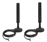 Lot de 2 antennes MIMO externes 10 dBi 5G 4G LTE 3G GPRS GSM TS9 à Base magnétique pour Netgear AT&T Nighthawk M6 MR6110 MR6500 M5 MR5100 M1 MR1100 LB1121, LB2120 Huawei MiFi Hotspots Routeur, 1,5 m
