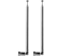 Lot De 2 Antennes Télescopiques 7 Sections Connecteur F Mâle Pour Radio Am/Fm Ariels Hd Dab Réception Stéréo Home Cinéma