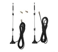 Lot de 2 antennes WiFi double bande 9DBi à gain élevé avec câble de 3 m - Omnidirectionnel 2,4 GHz 5 GHz 5,8 GHz RP-SMA mâle pour routeur sans fil, carte réseau, amplificateur de signal, pour carte