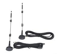 Lot de 2 antennes WiFi double bande 9dBi avec câble d'extension RP-SMA mâle de 3 m pour routeur et adaptateur réseau sans fil