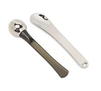 Lot de 2 applicateurs de crème pour les yeux en métal, bâtons de massage réutilisables à double extrémité et cuillère à crème de maquillage, masseur facial pour réduire les poches