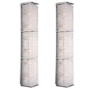 Lot de 2 appliques cristaux acryliques clair chrome lampe éclairage lumière