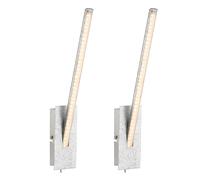 Lot de 2 appliques LED chambre d'amis couchage cristal spots tringles lumières