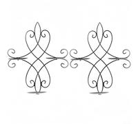 Lot de 2 appliques murales décoratives pour bougies en métal pour élever votre espace (noir)