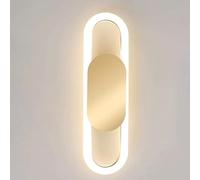 Lot de 2 Appliques murales Modernes à LED ovales à intensité Variable, Style Industriel, en métal, avec Abat-Jour en Silicone, pour Salle de Bain, Salon, Bureau, escaliers, Coiffeuse, Chambre à c