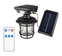 Lot de 2 appliques murales solaires avec détecteur de mouvement, étanchéité IP65, éclairage de sécurité LED marche/arrêt automatique pour cour, allée (C)