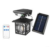 Lot de 2 appliques murales solaires d'extérieur avec détecteur de mouvement IP65 - Étanche IP65 - Lampe de sécurité de jardin avec 3 modes - Éclairage décoratif sans fil pour cour, terrasse, clôture