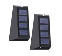 Lot de 2 Appliques murales solaires LED pour Jardin, élégantes Lampes de Nuit à Haute luminosité et Faible consommation d'énergie, idéales pour Les Cours et Les patios