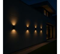 Lumisky Lampes murales solaires RODY – Éclairage LED étanche, capteur automatique – Lot de 2