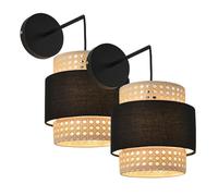 Lot de 2 appliques murales Southampton E14 noir beige