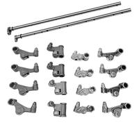 Lot de 2 arbres de levier à bascule et 16 pièces de palier de levier d'inclinaison - Kit complet de rechange pour 2003-2012 A3 8P A4 B7 A6 C6 Golf 5 Plus Passat B6 Tou-ran I 1T Altea XL 5P Accessoires