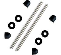 Lot de 2 arbres en acier inoxydable pour Intex Pure Spa Hot Tub Impeller Pompe Fix E90 Pompe à impulsion en acier inoxydable (2 arbres en céramique avec 4 capuchons)