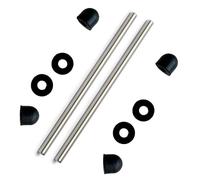 Lot de 2 arbres en acier inoxydable pour Intex Pure Spa Hot Tub Impeller Pompe Fix E90 Pompe à impulsion en acier inoxydable (2 arbres en céramique avec 4 capuchons)
