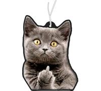 Lot de 2 arbres parfumés avec chat avec motif majeur - Diffuseur de parfum amusant pour voiture - Désodorisant - Pendentif parfumé - Chariot parfumé