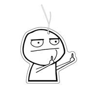 Lot de 2 arbres parfumés avec motif Meme Face - Parfum de voiture - Pour tuning de voiture