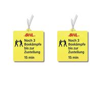 Lot de 2 arbres parfumés avec motif « Noch 3 combats de boxe jusqu'à la livraison », désodorisant, désodorisant, article de farce