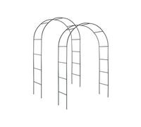 Lot de 2 arches de jardin à roses en acier vert
