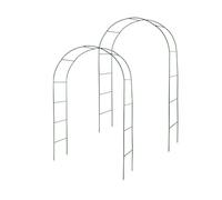 Lot de 2 Arches de Jardin métallique pour Plantes grimpantes - Arceau rosiers grimpants - Résistant aux intempéries