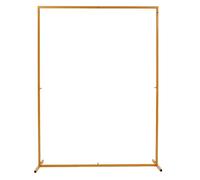Lot de 2 arches de mariage dorées de 1,5 m de haut x 1,5 m de large, tubes thermorétractables précis, processus de soudure, pour mariages, fêtes d'anniversaire, jub