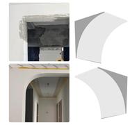 Lot de 2 arches de porte demi-rondes en forme de cloison sèche, kit d'arche en gypse pour portes incurvées lisses, rénovation de la maison