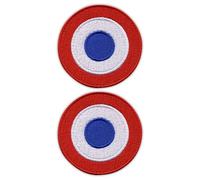 Lot de 2 - Armée de l'air française - Cocarde - À coudre - Patch brodé