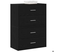 Lot de 2 Armoires avec 2 Tiroirs - vidaXL - Buffet bas, vaisselier intérieure(1 pc) - bois d'ingénierie - chêne noir - 60 x 31 x 40