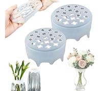 Lot de 2 arrangements floraux en silicone extensibles en forme de grille pour vases, réutilisables et antidérapants, accessoires de bouquet de bricolage