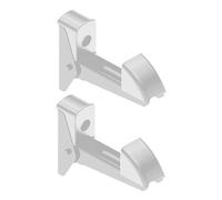 Lot de 2 Arrêts Automatique - Aluminium Blanc - Bloc l'Ouverture et la Fermeture de Volets Battants - Fabrication Française