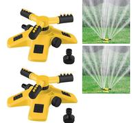 Lot De 2 Arroseurs De Jardin pour Pelouse | Arroseur Rotatif À 360° À 3 Bras | Système D'arrosage Automatique pour Pelouse | Arroseur Grande, Idéal pour L'arrosage des Pelouses, des