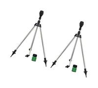 Lot de 2 arroseurs de jardin rotatifs automatiques avec base en métal réglable pour arroser le jardin, l'arrosage des plantes en plein air