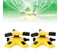 Lot de 2 arroseurs de pelouse 2025 pour un arrosage uniforme - Pour grandes surfaces - Buses de précision rotatives à 360°