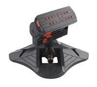 Lot de 2 arroseurs de pelouse réglables gris à 16 trous pour extérieur, cour, jardin avec interface incluse, équipement d'arrosage en plastique ABS pour l'irrigation de l'herbe et l'entretien des