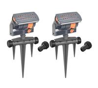 Lot de 2 arroseurs oscillants réglables à 16 buses pour jardin