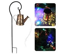 Lot de 2 arrosoirs solaires | Arrosoir solaire avec lumières en cascade | Lampes solaires en forme de papillon pour arrosoir de jardin